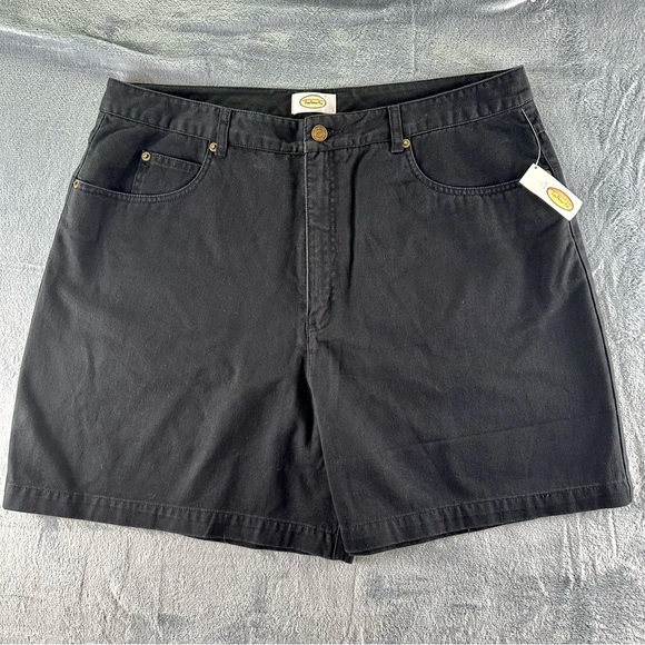 Talbots Pants - TALBOTS Denim Shorts Womens Size 18 Blk NWT High Waist 18.25 100%Cotton 5 Pocket